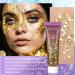 Gold Face & Body Glitter Gel - Holographic Shimmer Makeup for Hair Nails Eyes & Lips | Long Lasting Festival & Party Accessories - Buy Online on GoSupps.com