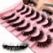 7 Pairs 3D Cat Eye False Eyelashes - Fluffy Volume Curly Reusable Faux Mink Makeup - Buy Online on GoSupps.com