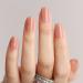 Polychrome&air Press On Nails Medium Short Squoval ABS Natural Fit Fake Nails with Jelly Glue Reusable Manicure Glue On Nails Women and Girls False Nails UV Cover Glossy 15Sizes 30PCS(Glossy Nude)