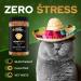 Happy Garden Cat Calming Treats with Hemp for Anxiety Relief - USA Made Calming Chews for Cats with Aggression, Grooming & Travel Anxiety - Buy Online on GoSupps.com