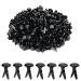 AIEX 600pcs Metal Paper Fasteners Round Brass Fasteners Split Pins for DIY Crafts Projects, Scrapbooking, Office, 0.47x0.3inch (Black)