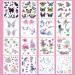Glitter Temporary Tattoos - 157 Styles for Girls, Kids & Women | Colorful Butterfly Wings Stickers - Waterproof for Face Makeup, Birthday Parties & Goodie Bags - Buy Online on GoSupps.com