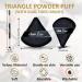 Triangle Powder Puff Set - 6 Premium Makeup Puffs for Face Powder & Setting Includes Eyelash & Eyebrow Brush - Black & White - Buy Online on GoSupps.com