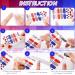 Patriotic American Flag Nail Wraps - 12 Sheets Independence Day Nail Strips with Nail Buffer File - Memorial Day Nail Stickers - Vivid Design - Buy Online on GoSupps.com