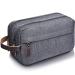 WANDF Toiletry Bag Small Nylon Dopp Kit Shaving Kit Lightweight Shaving Bag for Men and Women (B-Denim Grey)