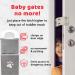 Childproof Cat Door Stopper - Keep Dogs & Kids Out of Cat Litter Box & Food - Steel Silver - Buy Online on GoSupps.com