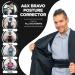A&X Bravo Posture Corrector - Adjustable Lumbar Support Brace for Men and Women - Relieves Back & Shoulder Pain - Black XXL - Buy Online on GoSupps.com
