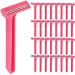 100 disposable razors with 2 blades - versatile and hygienic razor for everyday applications - perfect for precise and comfortable shaving - double blade double -edged pink 100 pieces