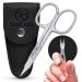 Fabcare Professional Nail Scissors Including Case & Ebook Innovative Micro-Teeth Extra Sharp Nail Scissors with Curved Edge Finger and Toe Nails Suitable for Left-Handed Users N-005