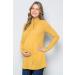 Maternity Knit Sweater - High Neck Shawl Collar Tunic Top | Mustard, Size L | Made in USA - Buy Online on GoSupps.com