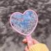 BinaryABC Heart Shaped Handheld Mirror - Travel Makeup Cosmetic Mirror (Pink) - Buy Online on GoSupps.com