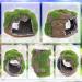 Shop Aquarium Decoration - Realistic Moos Deko Resin Cave Ornament for Fish & Shrimp | 3.34 x 2.55 x 2.75 inches - B-green - Buy Online on GoSupps.com