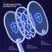 Hang-Electric Swatter Outdoor Zapper 180 Degree Foldable Racket Household Ultraviolet-Fly Swatter Electric Racket Rechargeable USB Anti Fly Mosquitoes led Blue - Buy Online on GoSupps.com
