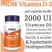 Now Foods Vitamin D3 Depot 2.000IU Cholecalciferol High Dosed 240 Soft Capsules Laboratory Tested Soy Free Gluten Free Non-GMO - Buy Online on GoSupps.com