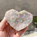 Room Decoration Gemstones for Decoration Natural Rainbow Aura Cluster Hearts Raw Crystal Cluster Heart Shape for Decoration Aura Crystal (Size : 550-600g) - Buy Online on GoSupps.com