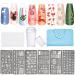 Niceneeded 9Pcs Christmas Nail Art Stamping Kit 6PCs Nagelplatte & 1 Stamper & 1 Schaber & 1 Storage bag Christmas image template tools for nail decoration DIY