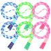 Jump Rope For Kids , Soft Beaded Jump Rope, Adjustable Length Tangle-Free Segmented Soft Beaded Skipping Rope,for Women, Men and Kids Keeping Fit, Workout and Weight Loss 6 Pack Jump Rope