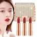 Rosixehird Set of 3 liquid velvet matte lipsticks in a chain bag lip makeup kits cream waterproof pigmented lip stain Rosixehird