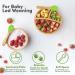 Bimba Bambino Baby Weaning Set - Bamboo Suction Plate, Bowl, 2 Spoons, Silicone Bib | Non-Toxic, Natural Bamboo, Green - Buy Online on GoSupps.com