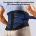 Freeetoo Back Support Belt with 7 Metal Supports | Comfortable Lumbar Cushion | Breathable Back Bandage for Men & Women | XXL (Waist 130-165cm) | Ideal for Work & Sports - Black - Buy Online on GoSupps.com