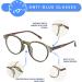 FEISEDY Vintage Round Blue Light Blocking Glasses for Men & Women - TR90 Frame Clear Computer Eyewear B9086 47mm Green - Buy Online on GoSupps.com