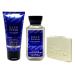 Bath & Body Works Men's Collection Deep Ocean Body Cream and 3-in-1 Hair Face & Body Wash Bundle with a Natural Oats Sample Soap - Travel Size
