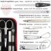 Three Swords 8-Piece Roma Manicure Set | Premium Red Leather Nail Care Kit with Scissors Clippers & Tweezers - Buy Online on GoSupps.com