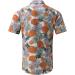 BEUU Cotton Linen Hawaiian Set - Summer Short Sleeve Shirt and Boho Shorts - Orange Large - Buy Online on GoSupps.com