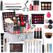 Professional Makeup Set MKNZOME Make Up Set With Make-up Case Portable Travel Makeup Kit Birthday Xmas Makeup Gift Set Eyeshadow Palette Foudation Lip Gloss for Women Girls #2 B