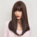 HAIRCUBE Dark Brown Synthetic Women's Wig - Long Straight Layered & Heat Resistant - International Shipping Available - Buy Online on GoSupps.com