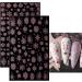 jmeowio 8 Sheets Christmas Glitter Nail Art Stickers Decals Self-Adhesive Snowflake Xmas Winter Holiday Cute Pink Nail Supplies Nail Art Design Decoration Accessories - Buy Online on GoSupps.com