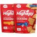 HighKey Gluten Free Crackers - Cheddar Cheese and Sea Salt Almond Flour Cracker, Keto Snacks, Low Carb Chips, & Sugar Free Snacks, Protein Snack Crisps, Healthy Diet Food & Diabetic Friendly Foods