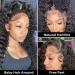 24 Inch Water Wave HD Lace Front Wig | 180 Density Brazilian Virgin Human Hair | Pre Plucked Transparent Lace | Glueless Curly Wig for Black Women - Buy Online on GoSupps.com