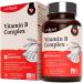 Vitamin B Complex Tablets 275mg - Vitamin B1 (Thiamine) B2 B3 (Niacin) B6 B7 B9 B12 - with 250% More B Vitamins Vegan - A Complete B Complex Vitamins High Strength