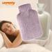 Samply 2L Rubber Hot Water Bottle with Luxury Faux Fur Cover - Pink | Bed Warmer & Pain Relief Solution - Buy Online on GoSupps.com