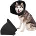 Ndegh Dog Cone Collar for After Surgery, Soft Pet Recovery Collar for Dogs and Cats, Adjustable Cone Collar Protective Collar for Large Dogs Wound Healing X-Large Black