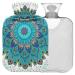 NAANLE hot water bottle with cover Paise spring Paisley Transparent hot water bottle 1L heat bottle for menstrual cramps pain relief handfoots heat and cold therapy