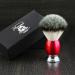 Haryali London Synthetic Hair Shaving Brush - Red Metal Handle Shaving Brush - Perfect Shaving Brush for Smooth Shave