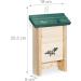 Relaxdays Bat Box Nesting Habitat - Untreated Solid Wood Shelter 25.5x18x6 cm - Natural/Green - Buy Online on GoSupps.com