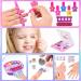 FORMIZON Nail Polish Set Girls with Nail Dryer Nail Art Crafts Kit Toys for Kids Girls Age 5 6 7 8 9 Nail Salon Accessories with Eyeshadow/False Nail/Glitter Makeup Kit Party Supplies for Girl Violet1 - Buy Online on GoSupps.com
