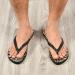Buy Mnsruu XL Blue Brown Leopard Print Zebra Flip Flop Sandals | Home Slippers for Men & Women - Perfect for Travel Spa & Hotel - Buy Online on GoSupps.com