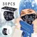BEUU 30PCS 2021 Happy New Year Disposable_Face_Mack for Adults 3-ply Non-Woven Fabric with Elastic Earloops Fireworks Camouflage Face Bandanas for Women Men Face Balaclava - Buy Online on GoSupps.com