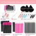 Disposable Makeup Applicators Kit with Palette, Spatula, Brushes, Puffs, Wands, Clips - Multicolors | Clear Organizer Box - Buy Online on GoSupps.com