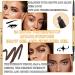 3PCS Eyebrow Pencil Waterproof Eyebrow Pen Smudge Proof Long Lasting Dual-Sided Brow Pen Pencil with Brow Brush - Dark Curry - Buy Online on GoSupps.com