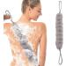 Sibba 1 PC Back Scrubber Shower Body Wash Sponge Loofah Bath Large Long Extended Puffs Stick Exfoliating Washing Removable Head Exfoliate Set Pack Mitts Soft Mesh Stretch Braided Strips Brush - Buy Online on GoSupps.com