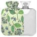 NAANLE RETRO Leaves Flowers Heat bottle MITVATED transparent hot water bottle Handfoot Warmer Heading bags For pain relief heat and cold therapy 2L