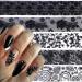 10 Rolls Retro Holographic Nail Foil Transfer Stickers - Black Lace Laser Foils for Nail Art | Starry Paper Designs & Floral Wraps - Buy Online on GoSupps.com