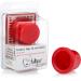 Fullips Lip Plumper Tool - Large Round with Bonus Small Oval Enlarger - Self Suction Plumping Device For Fuller Lips - Plump in Seconds - Natural Instant Lip Enhancement Kit - Red Plastic Plumpers