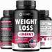 SKINKEY Nutrition Weight Loss Pills for Women - Fat Burner Diet That Work Fast & Men Made in USA Appetite Supressant with Garcinia Cambogia Green Tea 60 caps, Black, 60.0 Count