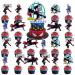 25Pcs Cake Toppers for Spiderman Spiders Birthday Party Supplies Spiders Theme Party Cupcake Decorations (F)